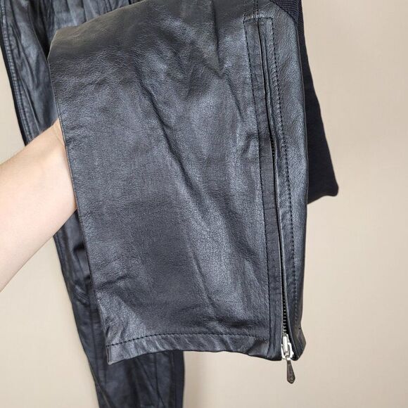 Harley Davidson Vintage 90s Leather Textile Pants High Rise Black Size 2 38/10 - Picture 10 of 16